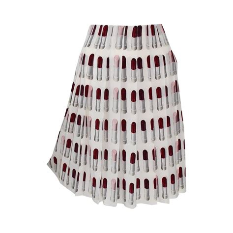 prada lipstick skirt|Prada nylon pencil skirt.